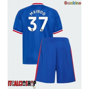 Manchester United Kobbie Mainoo #37 Seconda Maglia Bambino 2026-27 Manica Corta (+ Pantaloni corti)